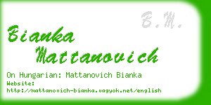 bianka mattanovich business card